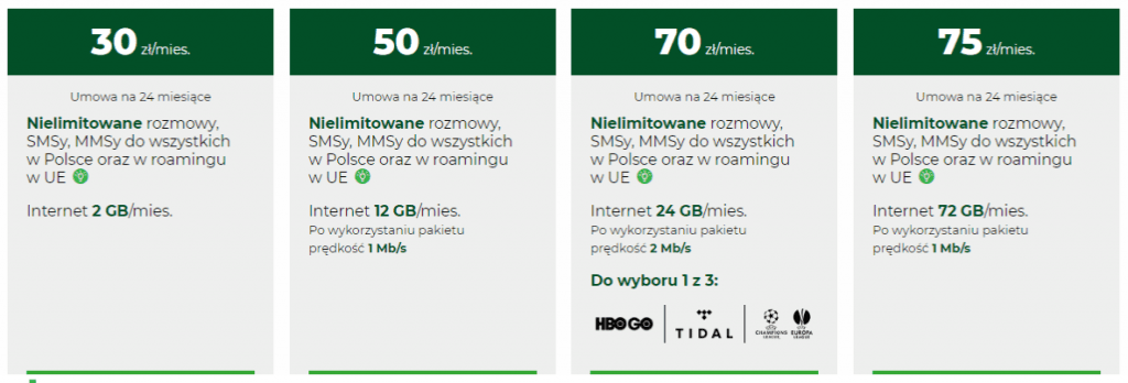 Оператор Plus в Польщі, тарифи 2019